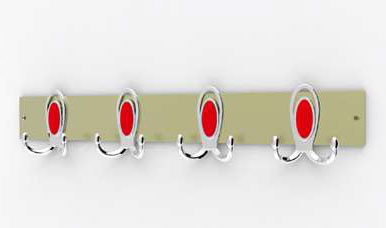 Мебельный крючок-вешалка для одежды двухрожковый TL 3.30229-TL 3.30231